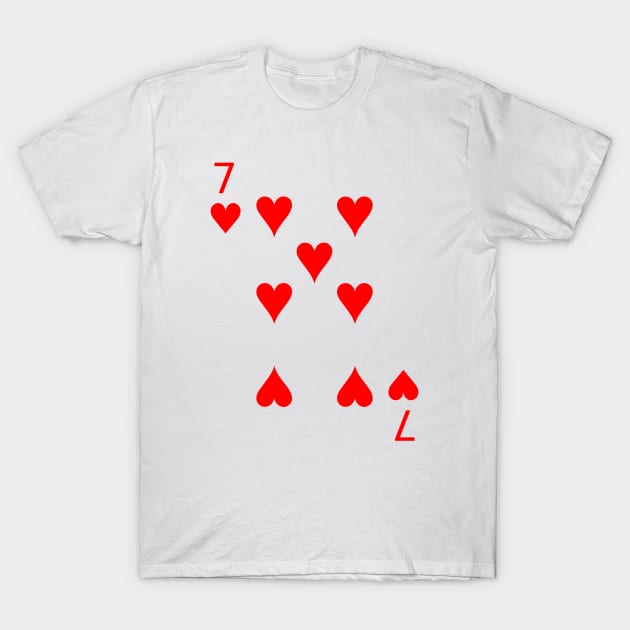 Seven of hearts T-Shirt by TEEFANART